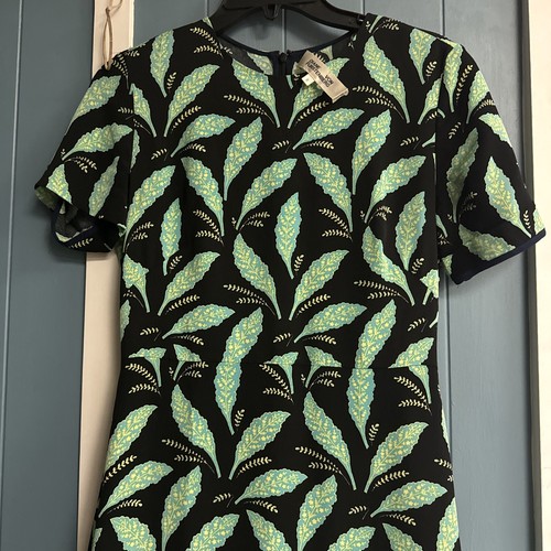 Diane von Furstenberg Women Tropical Leaf Long Sheath Dress Women’s Size 0 - Picture 5 of 9