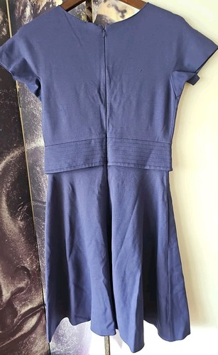 ARMANI COLLEZIONI Women's Purple Short Sleeve Skater Dress Size 6 TP01 - 第 6/9 張圖片