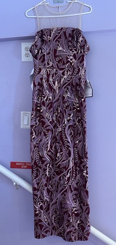 JS Collections Women's Cora Cold Shoulder Column Gown Size 4 NWT - Picture 5 of 9
