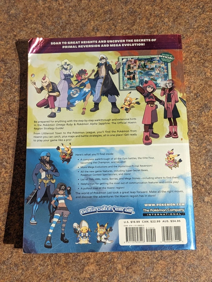 Pokemon Omega Ruby and Alpha Sapphire OFFICIAL Hoenn Strategy Guide MAP POSTER! - Image 2 of 4