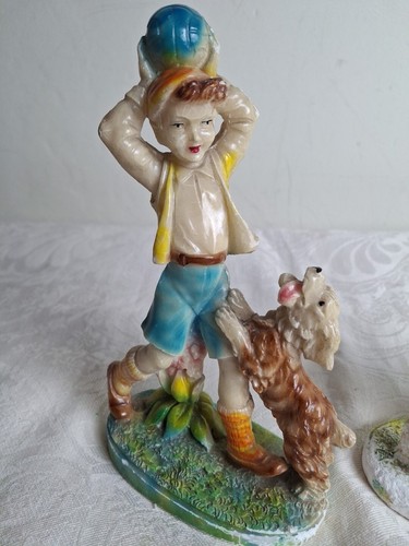 Vintage Chalk Ware Figures 30s 40s By G RUGGERI Italy - Picture 4 of 20