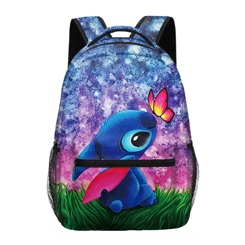 Cartoon Stitch School Backpack Laptop Bags Kids Handbag Travel Bag Teenagers Bag - Picture 10 of 56