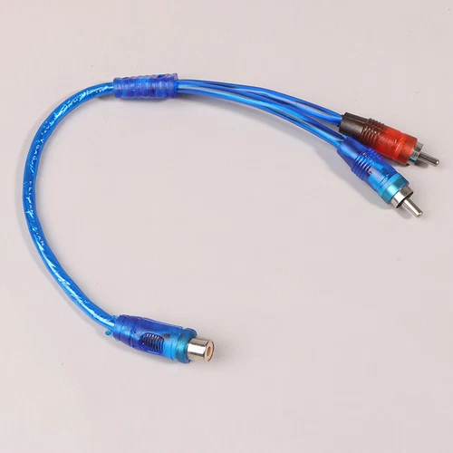 Car Audio RCA Y Splitter 1RCA Female To 2RCA Male Adapter 1Female To 2Male Cord