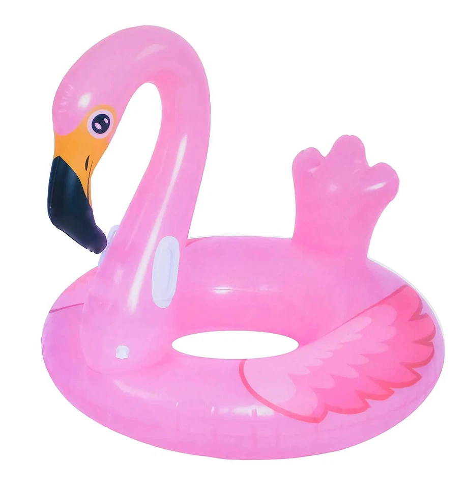 JILONG37402 Schwimmring Flamingo Schwimmtier Sofa aufblasbare Schwimmhilfe Schwimmreif