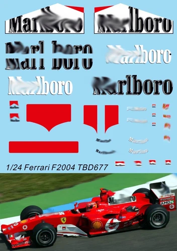 1/24 Decals for Ferrari F2004 Michael Schumacher F1 2004 TBD677