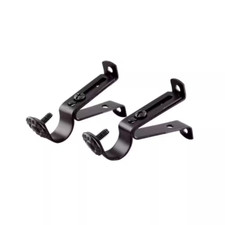 Black Steel Single 3 In. Projection Curtain Rod Bracket Set of 2 Free Shipping