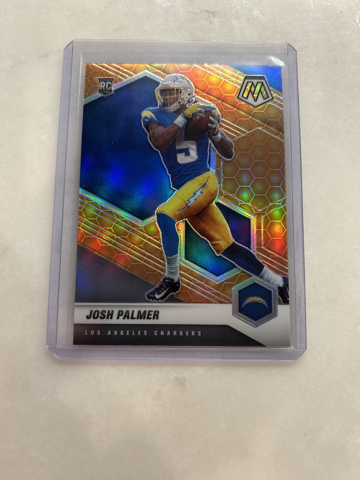 2021 Panini Mosaic Josh Palmer RC Rookie Card Honeycomb Prizm #329 SP