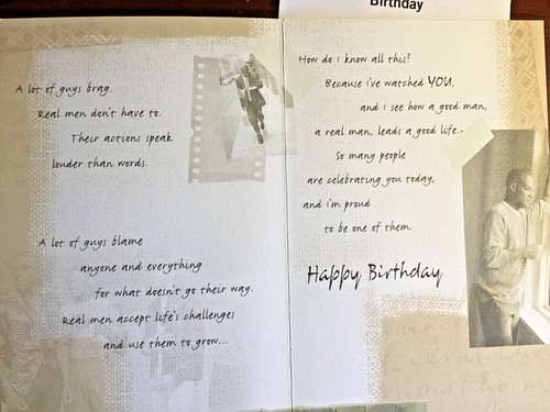 African American Mahogany BIRTHDAY cards for HIM "MALE FRIEND " 8 choices 208F - Picture 19 of 26