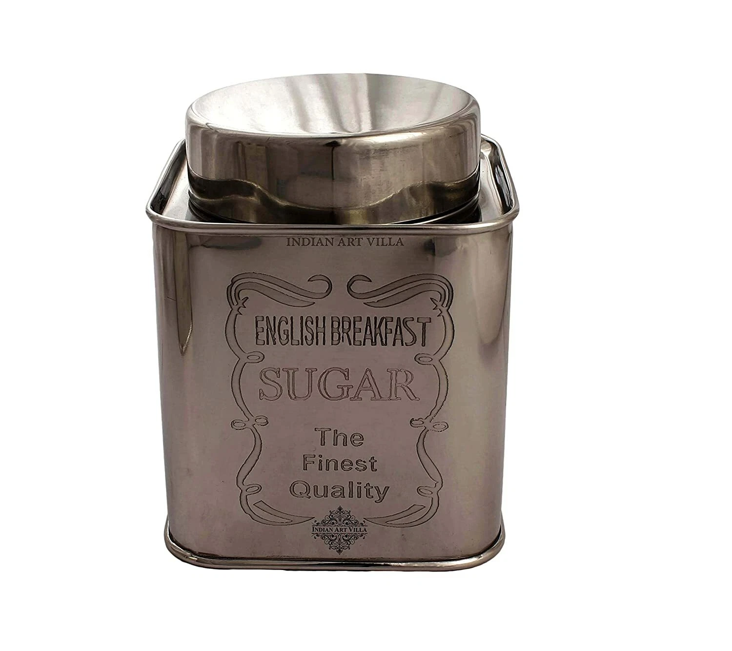 Rare Steel Sugar Container, Home Décor Canisters, Storage Purpose, 5'' Inch