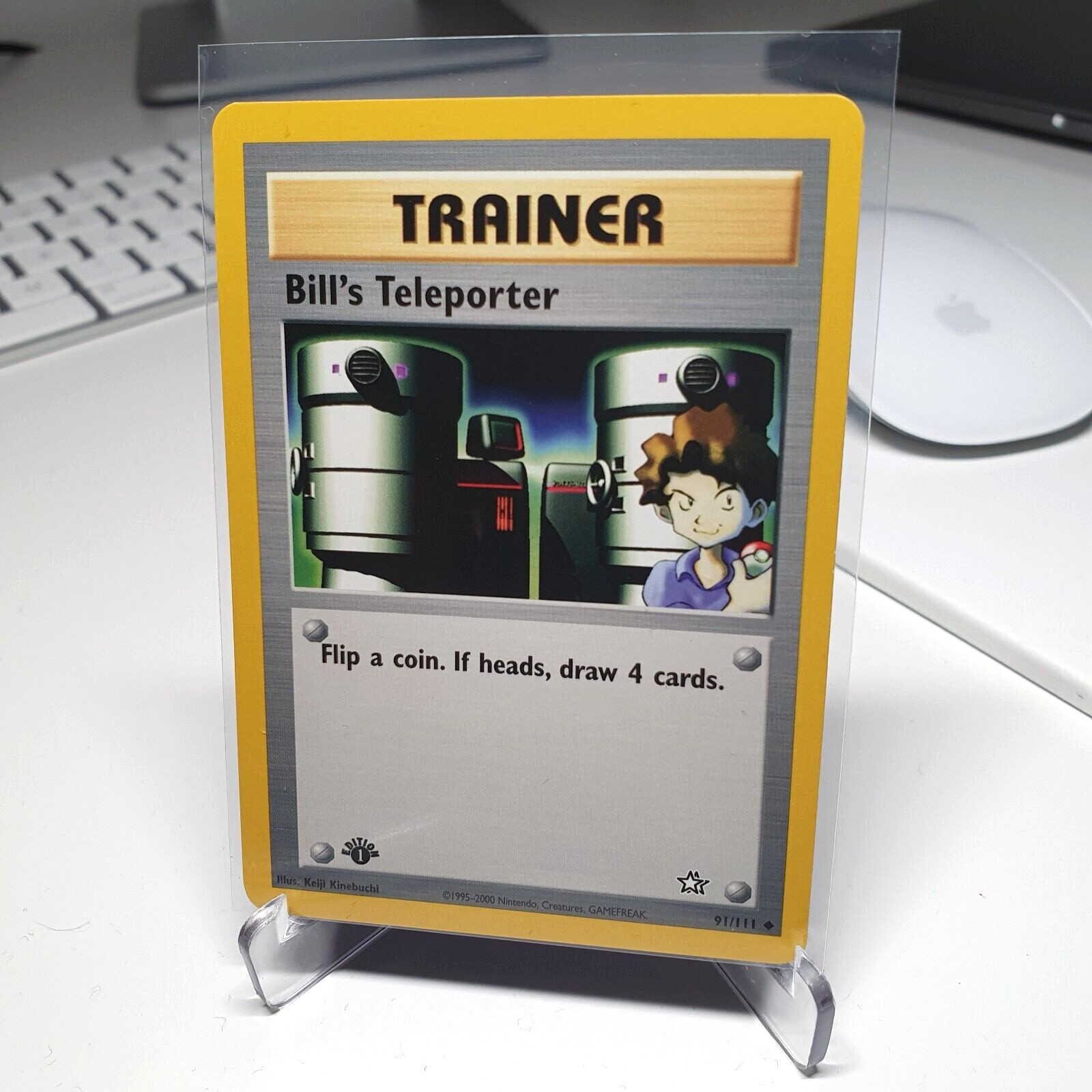 Pokemon card Bill's Teleporter 1st Edition 91/111 Neo Genesis Near Mint
