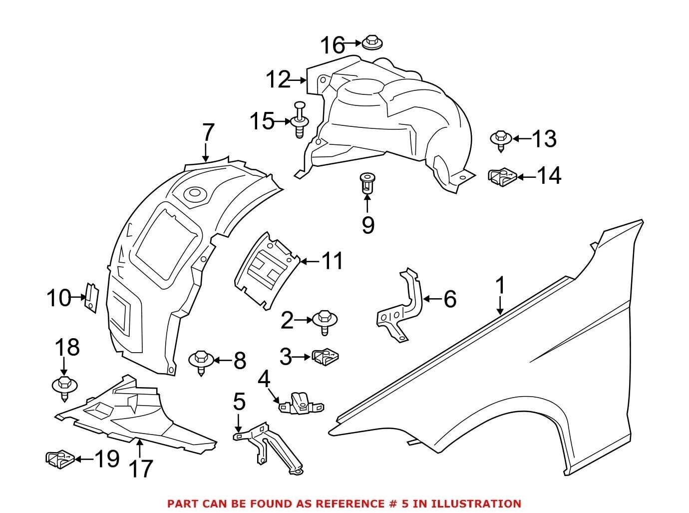 BMW OEM 12-16 328i-Fender Front Bracket Right 41357298038 | eBay 