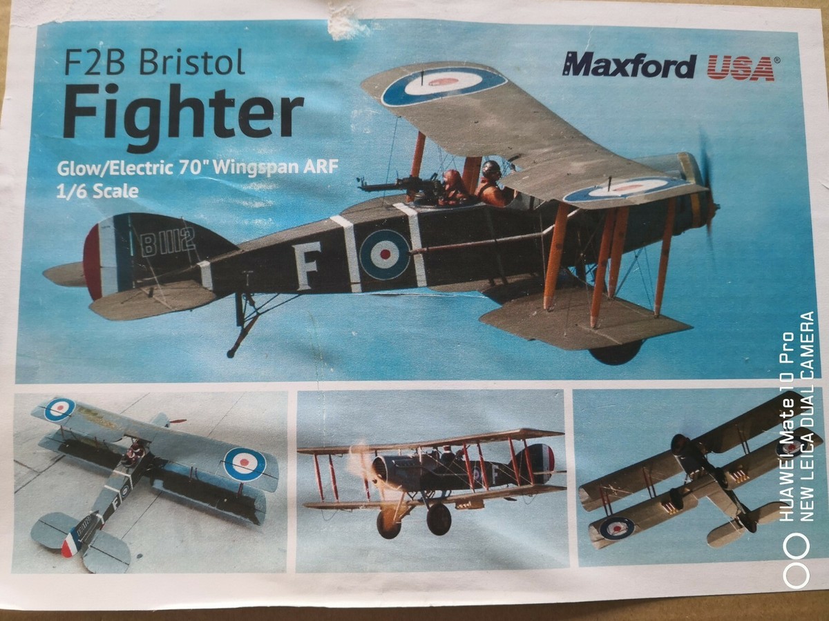 Maxford USA F2B Bristol Fighter britischer Doppeldecker W1 Maßstab
