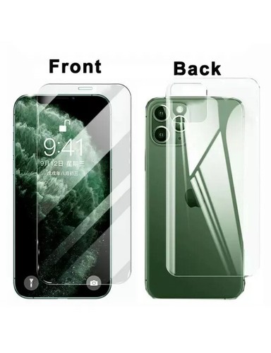 For Iphone 11 Pro Max Front And Back 360 Clear Tempered Glass Screen Protector Ebay