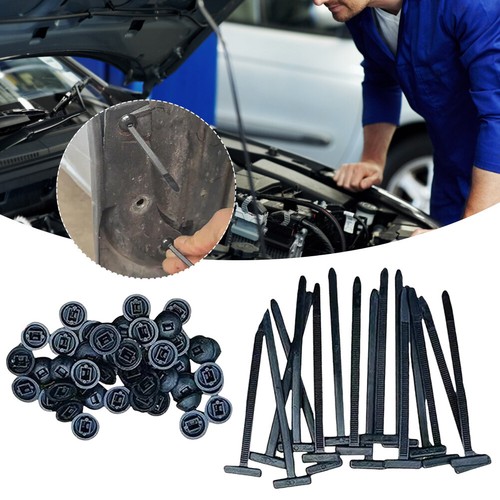 Nylon Universal Car Cable Tie Buckle,Locking Zip Ties Holder With Pin & Button