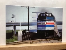 Amtrak F40PH #221: (1982) San Diego Station, CA - 3 1/2”x 5 1/2” Postcard