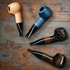Mr. Brog HAND MADE WOODEN SMOKING PIPE for TOBACCO 34 Buldog PEAR + BOX