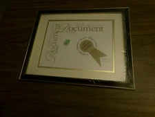 MCS Black and Gold Document Frame 11" x 14" with 8 1/2" x 11" Mat Opening, NEW