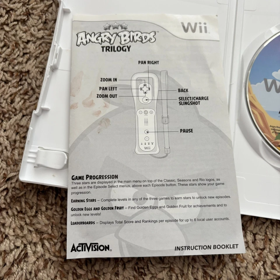 Angry Birds Trilogy (Nintendo Wii, 2013) CIB Complete in Box, Work! - Image 3 of 4
