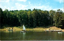 Vintage Postcard Camp Seven Hills Holland New York Scenic Campground Scene