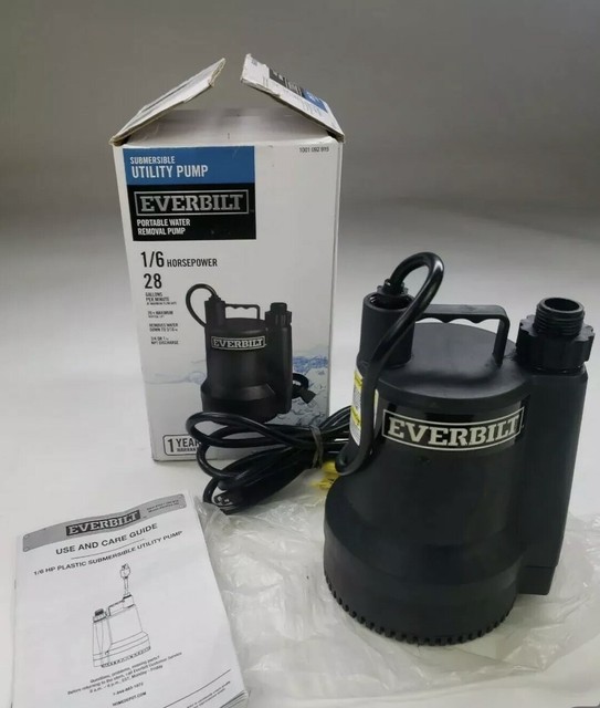 Everbilt SUP54HD 1/6hp Plastic Submersible Utility Pump for sale