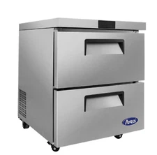 NEW 27" Undercounter Freezer 2 Drawer Stainless Steel NSF Atosa MGF8420GR #2886