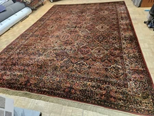 12x16 KARASTAN MULTICOLOR PANEL KIRMAN ANTIQUE ORIGINAL 717 100% WOOL RUG VGC