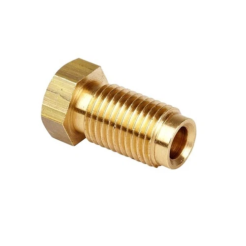 3/8 Unf X 24 Standard Male Brass brake pipe nut For 3/16” Pipe