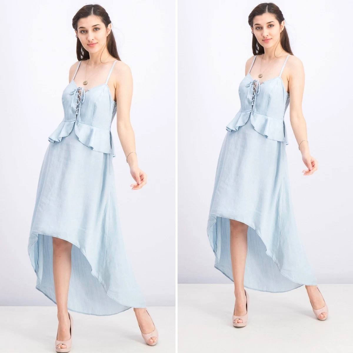 Guess light denim high low dress XS. NWOT Orig 128 eBay