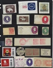 Old Original Collection 22 Different U. S. Cut Squares Stamps Used Very Rare