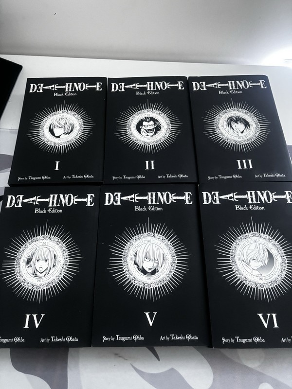 Death Note: Black Edition Manga Vol 1-6 Set, English Softcover, VIZ B&W