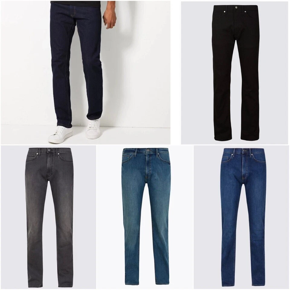 MARKS AND SPENCER MENS ex m*s SLIM JEAN COTTON RICH SLIM DENIM PANT TROUSER COLOURS & SIZES