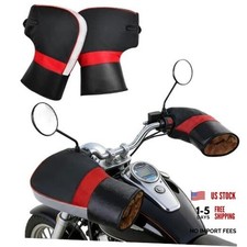 Motorcycle Plush Handlebar Gloves Muffs Winter Waterproof Thermal ATV Style B