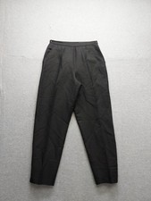Giorgio Sant Angelo Women Classic Pants 10 Black Highwaist Button Slash Pockets