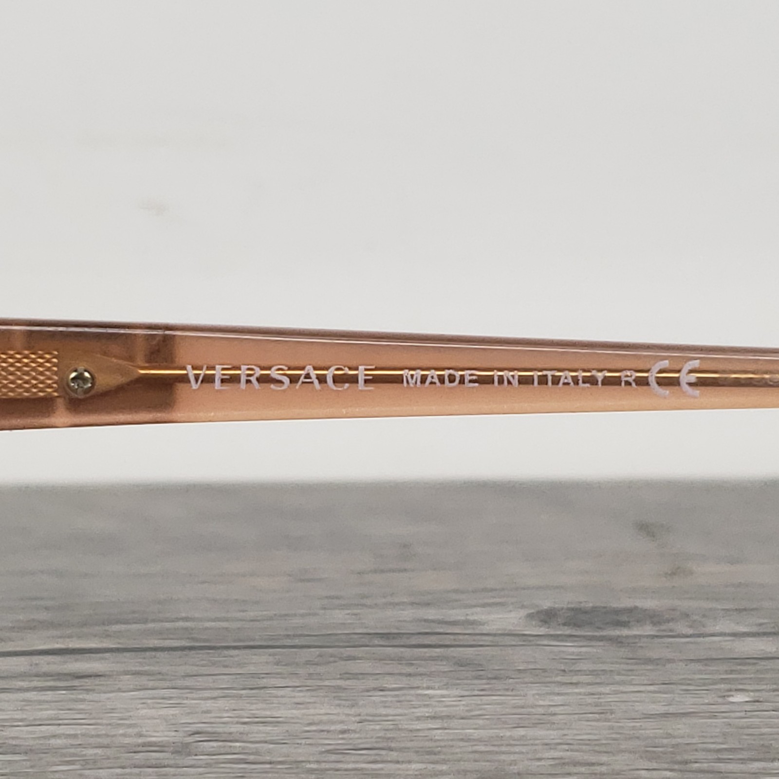 Versace Eyeglasses MOD. 1215-B 1052 Rose Gold Crystals Half Rim Italy 53 16 135 thumbnail 8