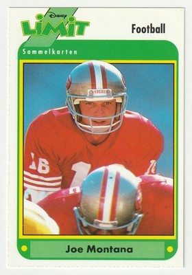 Joe Montana   Kensas City Chiefs   Disney LIMIT 1994   German Rare Trading Card