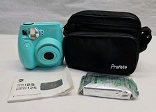 Fujifilm Instax Mini 7 Instant Film Camera Teal / Blue / Green Tested and Works