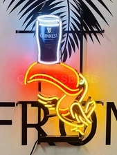 Guinness' Beer Toucan Neon Light Sign 20" With HD Vivid Printing