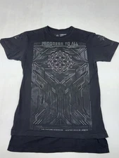 Neo4ic Quantum Droptail Graphic Gaming Short Sleeve Shirt Black AOP Men’s Large