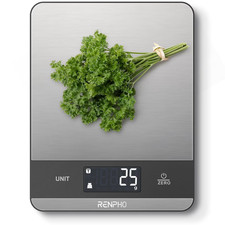 Stainless Steel Digital Kitchen Scale, 11Lb Capacity, 7 Units with Tare Function