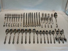 45 Pc Lot Oneidacraft Deluxe CHATEAU Oneida Stainless Steel Flatware See