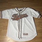 Texas Longhorns Baseball Jersey Xl White Embroidered Colosseum Equipment