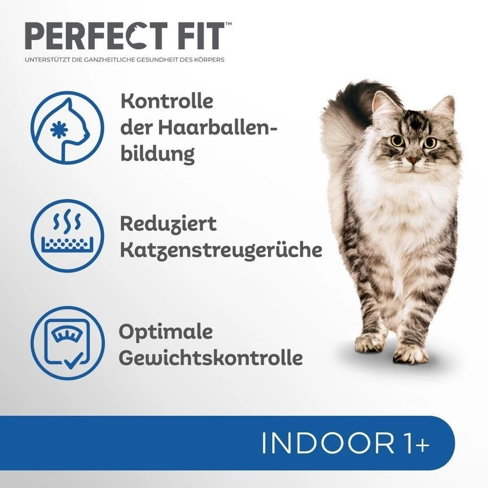 PERFECT FIT Indoor Adult Trockenfutter für erwachsene Katzen ab 1 Jahr 7kg - Bild 3 von 4