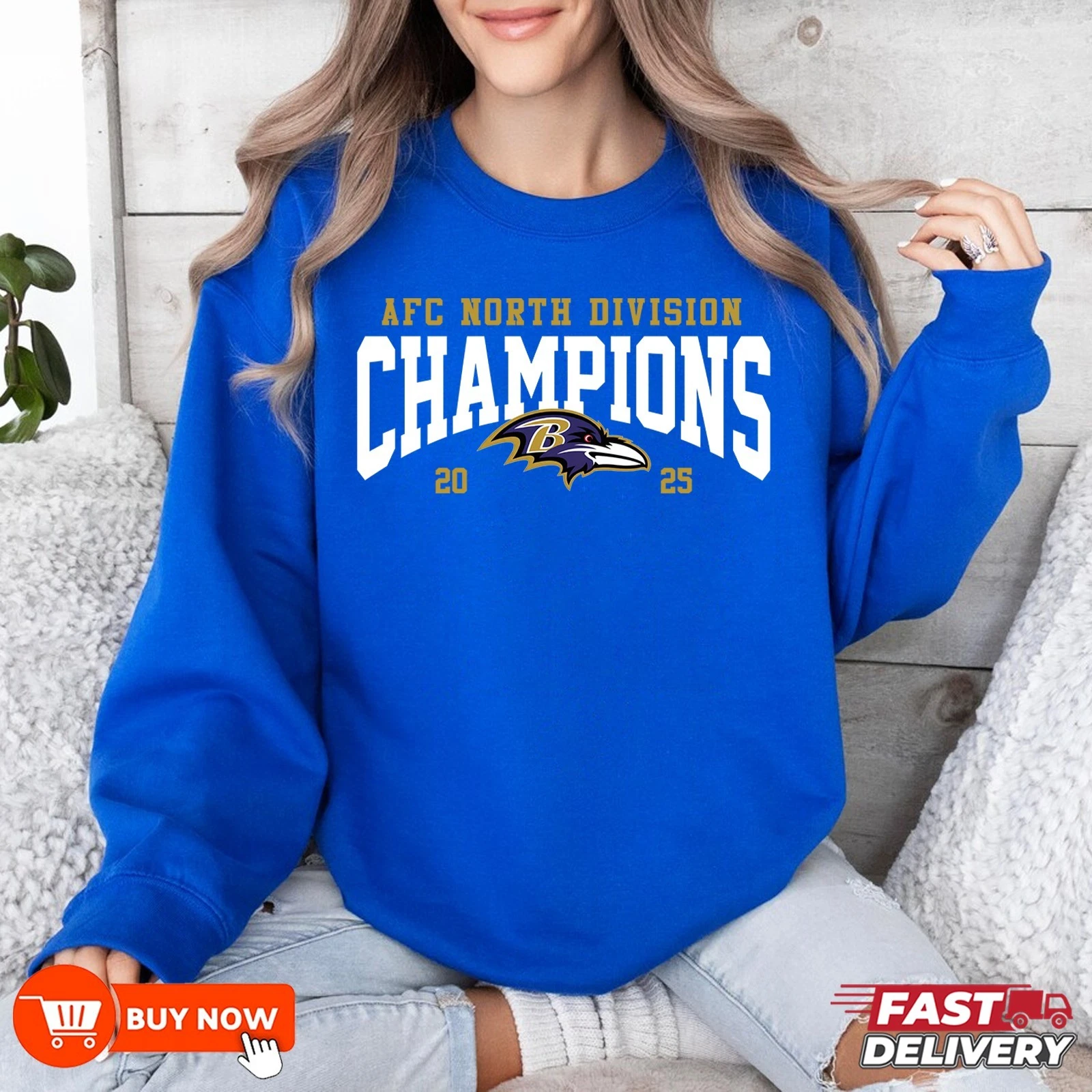 Baltimore Ravens AFC North Division Champions 2025 Sweatshirt