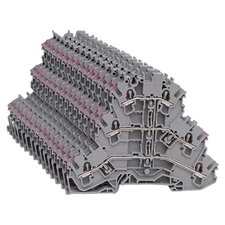 Lot of 15 Wago 2002-3208 TOPJOB Triple-Deck Terminal Block, 500V 24A, DIN Rail