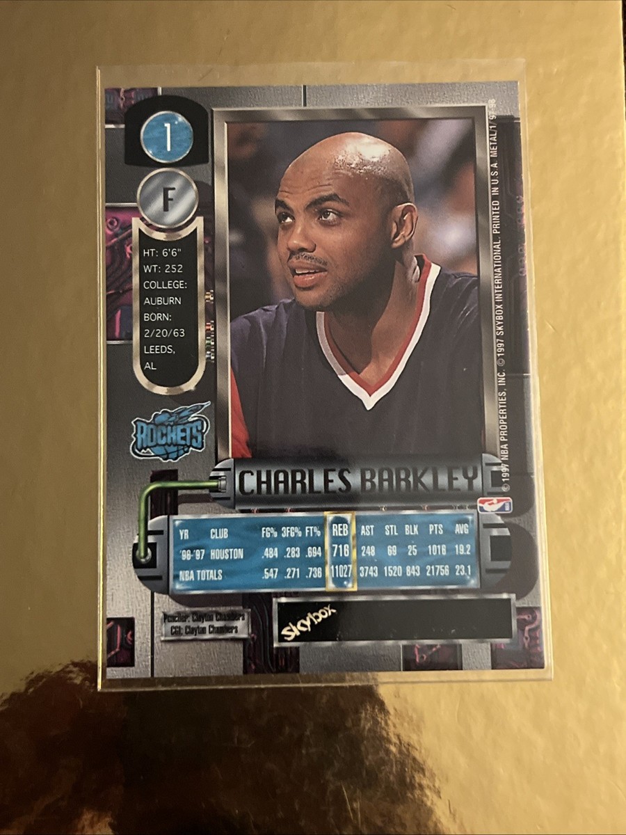 1997-98 3371B SkyBox METAL UNIVERSE Charles Barkley Rockets #1 