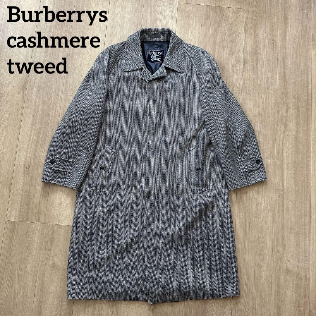 1980s〜 Burberrys cashmere Balmacaan Coat Burberrys Vintage Tweed Balmacaan Coat Outerwear Cashmere