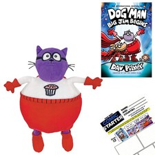 Dav Pilkey Dog Man Big Jim Begins Set Includes Hardcover Commander Cupcake Plush