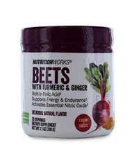 Nutrition Works Beets with Turmeric and Ginger Powder- 20 Servings EXP 10/25