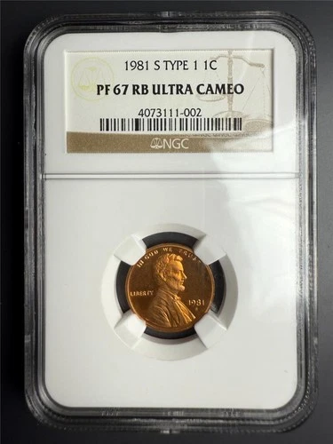 1981 S LINCOLN CENT TYPE 1 1C NGC Top Pop In PF67 RB Ultra Cameo SKU 3876