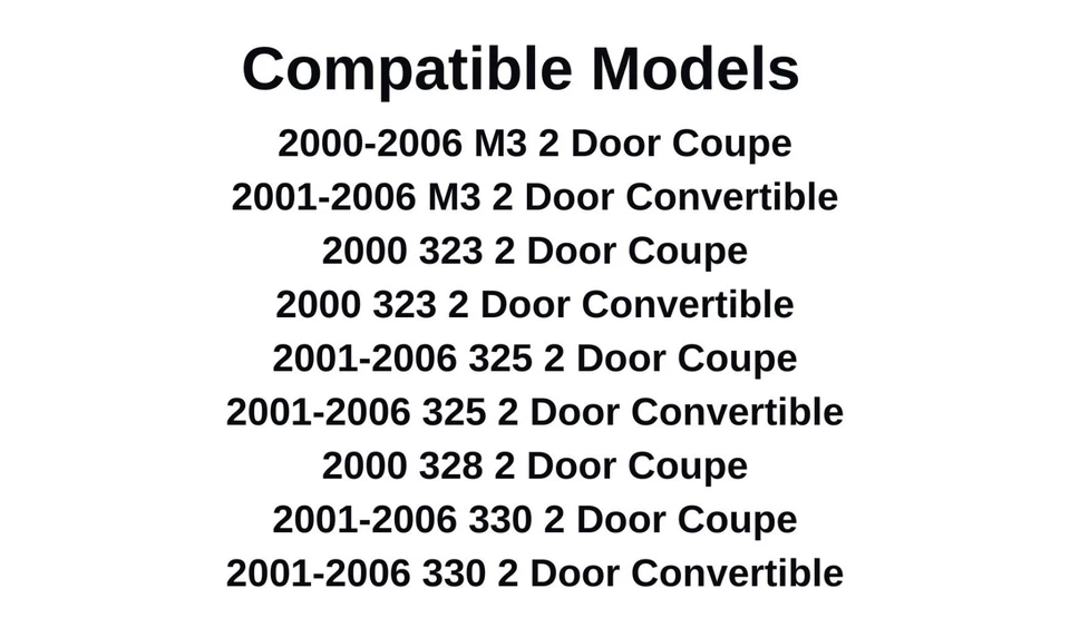 Fit BMW 3 Series M3 323 325 328 330 2 Dr Passenger Right Front Door Window Glass Foto 3 de 4